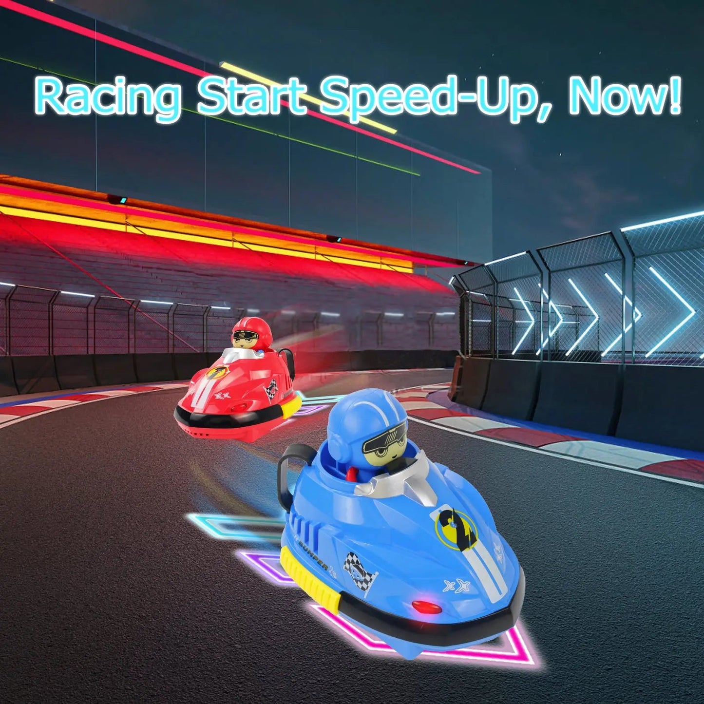 Last Day Of Discount 🔥 Remote Control Battle Bumper Cars for 2 Players