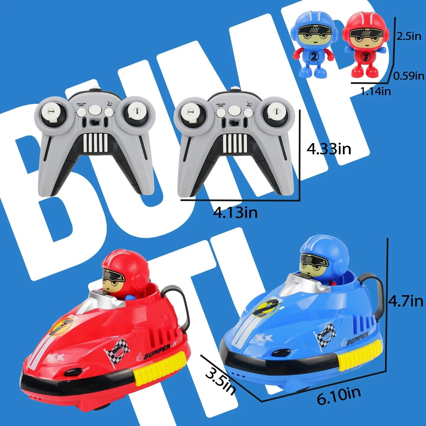Last Day Of Discount 🔥 Remote Control Battle Bumper Cars for 2 Players